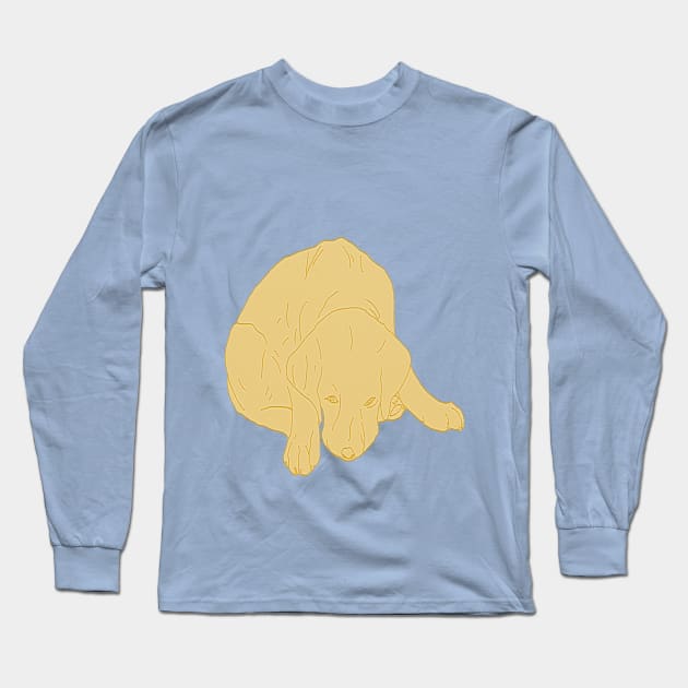 Golden Labrador saying Sorry Long Sleeve T-Shirt by ABY_Creative